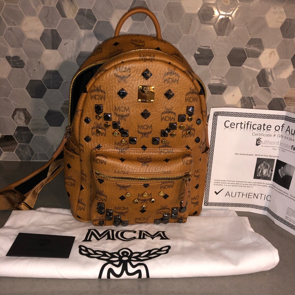 MCM small stark stud backpack